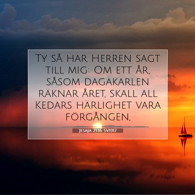 Jesaja 21:16 Bibelvers Förklarad