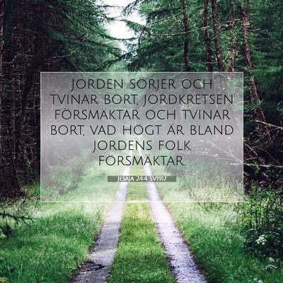 Jesaja 24:4 SV1917 Bild av bibelvers