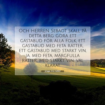 Jesaja 25:6 SV1917 Bild av bibelvers