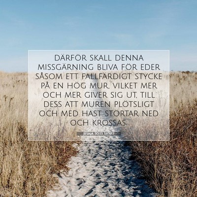 Jesaja 30:13 SV1917 Bild av bibelvers