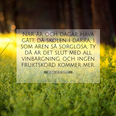 Jesaja 32:10 Bibelvers Förklarad