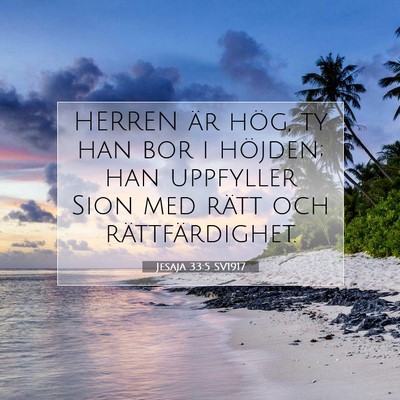 Jesaja 33:5 SV1917 Bild av bibelvers