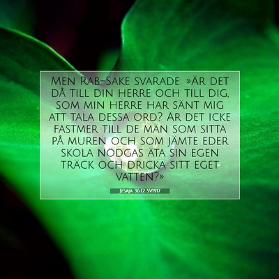 Jesaja 36:12 SV1917 Bild av bibelvers