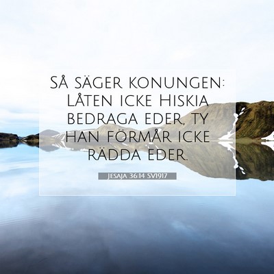 Jesaja 36:14 SV1917 Bild av bibelvers