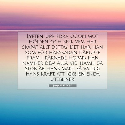 Jesaja 40:26 SV1917 Bild av bibelvers
