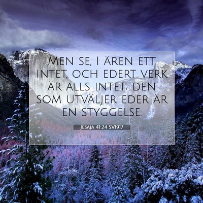Jesaja 41:24 Bibelvers Förklarad