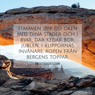 Jesaja 42:11 SV1917 Bild av bibelvers