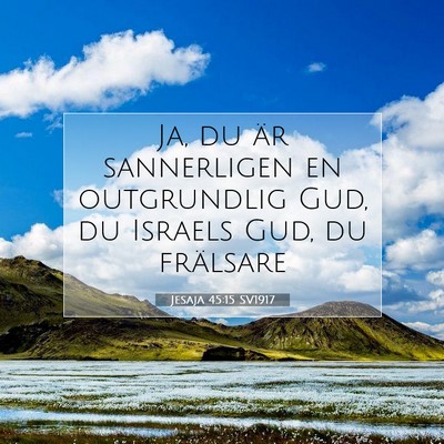 Jesaja 45:15 SV1917 Bild av bibelvers