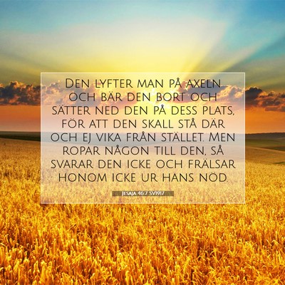 Jesaja 46:7 SV1917 Bild av bibelvers