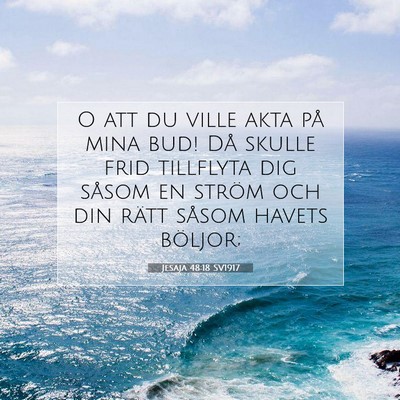 Jesaja 48:18 SV1917 Bild av bibelvers