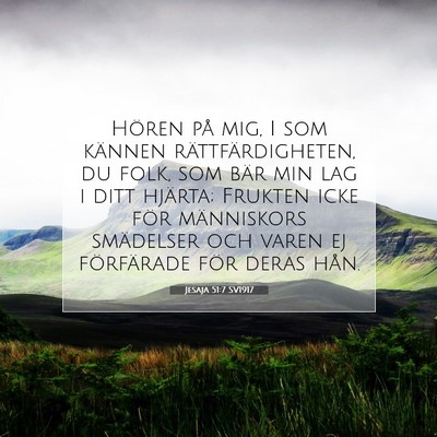 Jesaja 51:7 SV1917 Bild av bibelvers