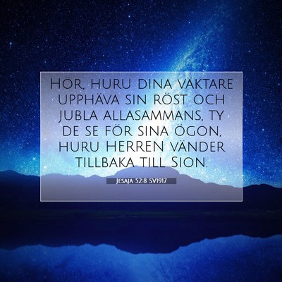 Jesaja 52:8 SV1917 Bild av bibelvers
