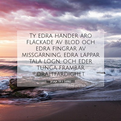 Jesaja 59:3 SV1917 Bild av bibelvers