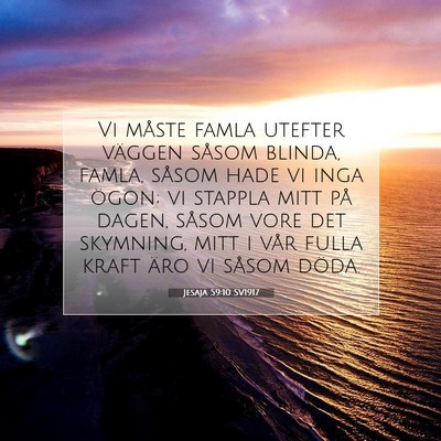 Jesaja 59:10 SV1917 Bild av bibelvers
