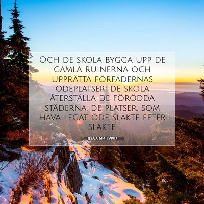 Jesaja 61:4 SV1917 Bild av bibelvers