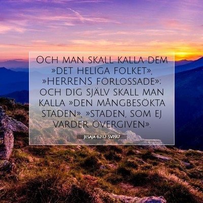 Jesaja 62:12 SV1917 Bild av bibelvers