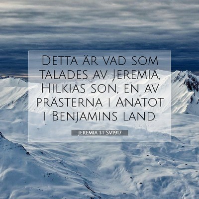 Jeremia 1:1 Bibelvers Förklarad
