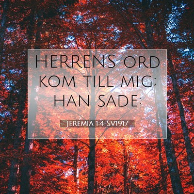 Jeremia 1:4 Bibelvers Förklarad