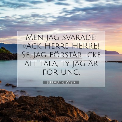 Jeremia 1:6 Bibelvers Förklarad
