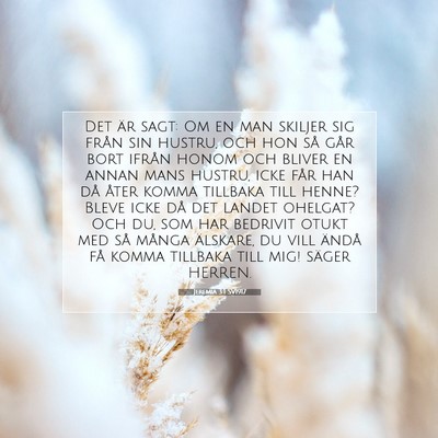 Jeremia 3:1 SV1917 Bild av bibelvers