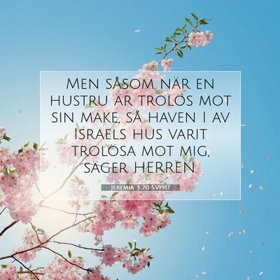 Jeremia 3:20 SV1917 Bild av bibelvers