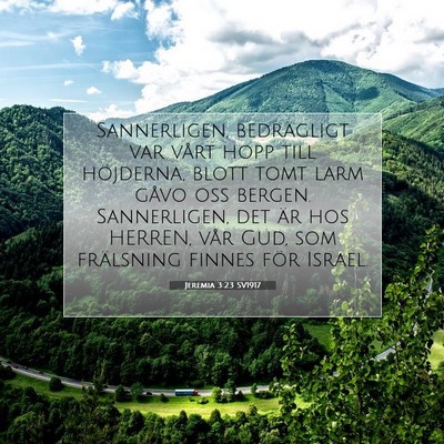 Jeremia 3:23 SV1917 Bild av bibelvers