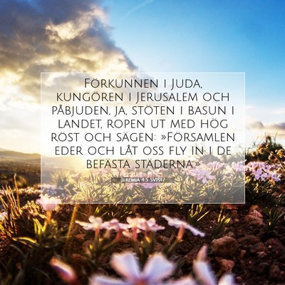 Jeremia 4:5 SV1917 Bild av bibelvers