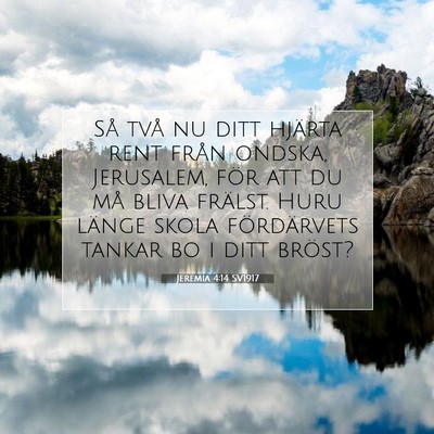 Jeremia 4:14 SV1917 Bild av bibelvers