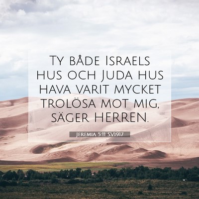 Jeremia 5:11 SV1917 Bild av bibelvers