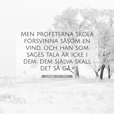 Jeremia 5:13 Bibelvers Förklarad