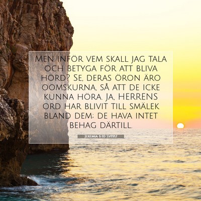 Jeremia 6:10 SV1917 Bild av bibelvers