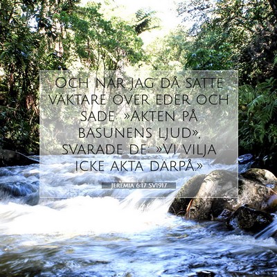 Jeremia 6:17 SV1917 Bild av bibelvers