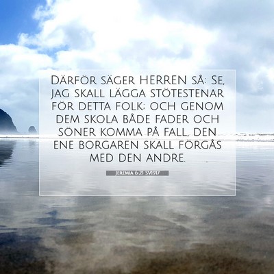 Jeremia 6:21 SV1917 Bild av bibelvers