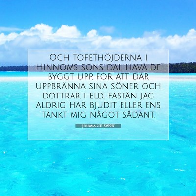 Jeremia 7:31 SV1917 Bild av bibelvers