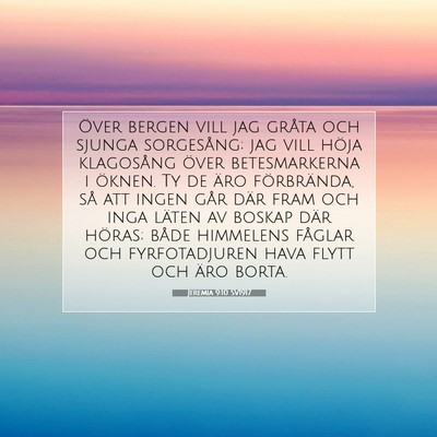 Jeremia 9:10 SV1917 Bild av bibelvers
