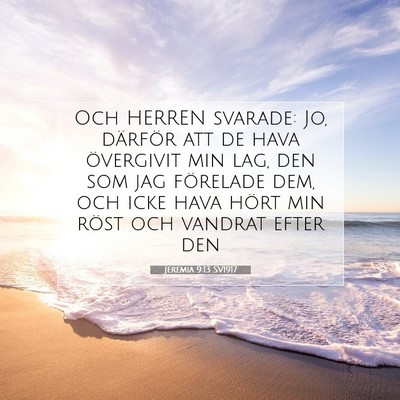 Jeremia 9:13 SV1917 Bild av bibelvers