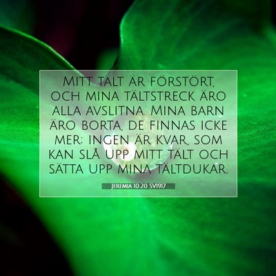 Jeremia 10:20 Bibelvers Förklarad