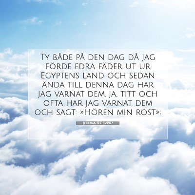 Jeremia 11:7 Bibelvers Förklarad