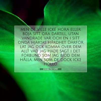 Jeremia 11:8 Bibelvers Förklarad