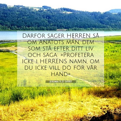 Jeremia 11:21 SV1917 Bild av bibelvers