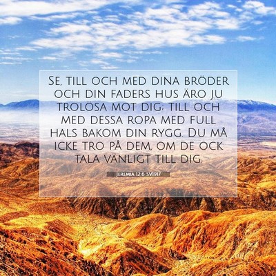 Jeremia 12:6 SV1917 Bild av bibelvers