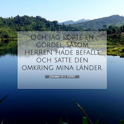Jeremia 13:2 Bibelvers Förklarad