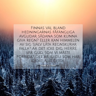 Jeremia 14:22 SV1917 Bild av bibelvers