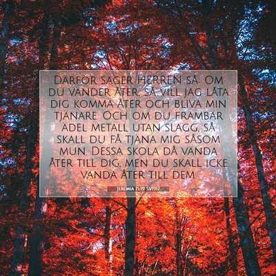 Jeremia 15:19 SV1917 Bild av bibelvers