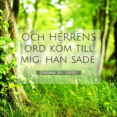 Jeremia 16:1 Bibelvers Förklarad