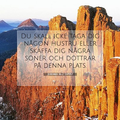 Jeremia 16:2 Bibelvers Förklarad
