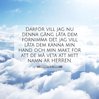 Jeremia 16:21 SV1917 Bild av bibelvers