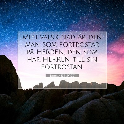 Jeremia 17:7 SV1917 Bild av bibelvers