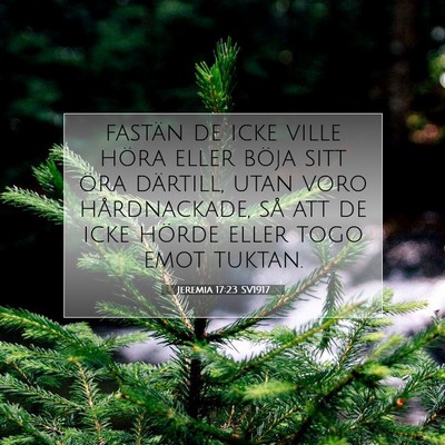 Jeremia 17:23 Bibelvers Förklarad