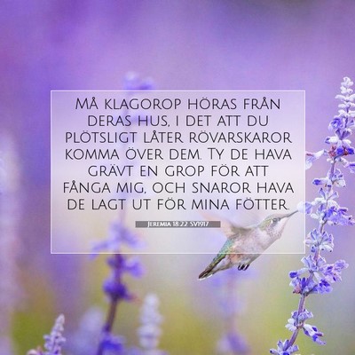 Jeremia 18:22 SV1917 Bild av bibelvers